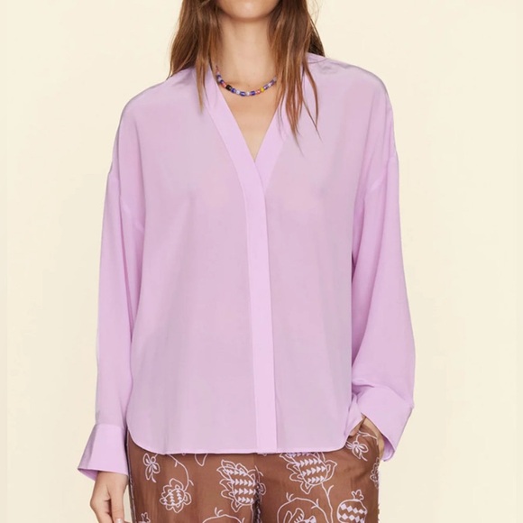 XiRENA Frances Silk Shirt - Orchid Bloom